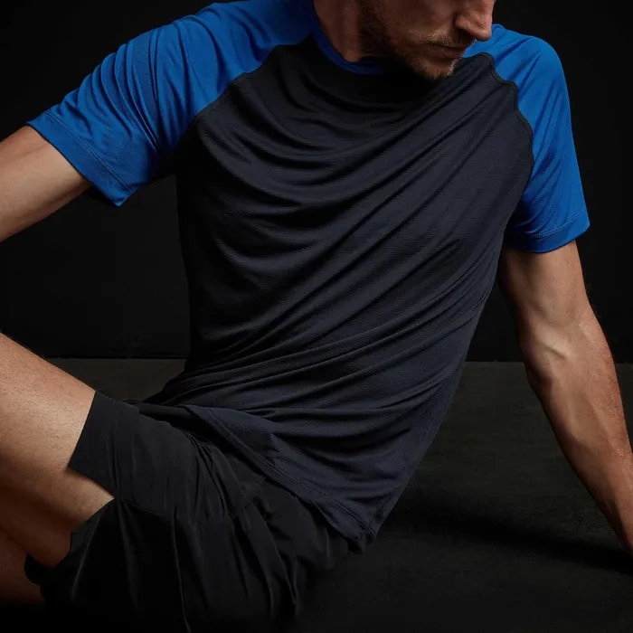Men Performance Tops James Perse Two Tone Short Sleeve Raglan Crew Deepbaltic Blue Men Performance Tops James Perse Two Tone Short Sleeve Raglan Crew Deepbaltic Blue
