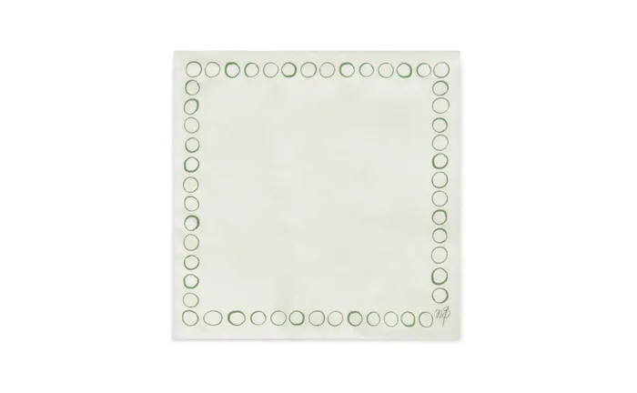 Men Pocket Squares Manolo Blahnik CIRCLES Ivory And Green Silk Pocket Square Men Pocket Squares Manolo Blahnik CIRCLES Ivory And Green Silk Pocket Square
