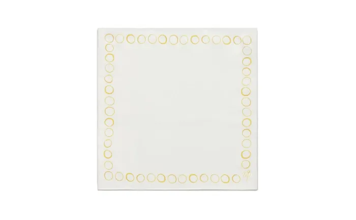 Men Pocket Squares Manolo Blahnik CIRCLES Ivory And Yellow Silk Pocket Square Men Pocket Squares Manolo Blahnik CIRCLES Ivory And Yellow Silk Pocket Square