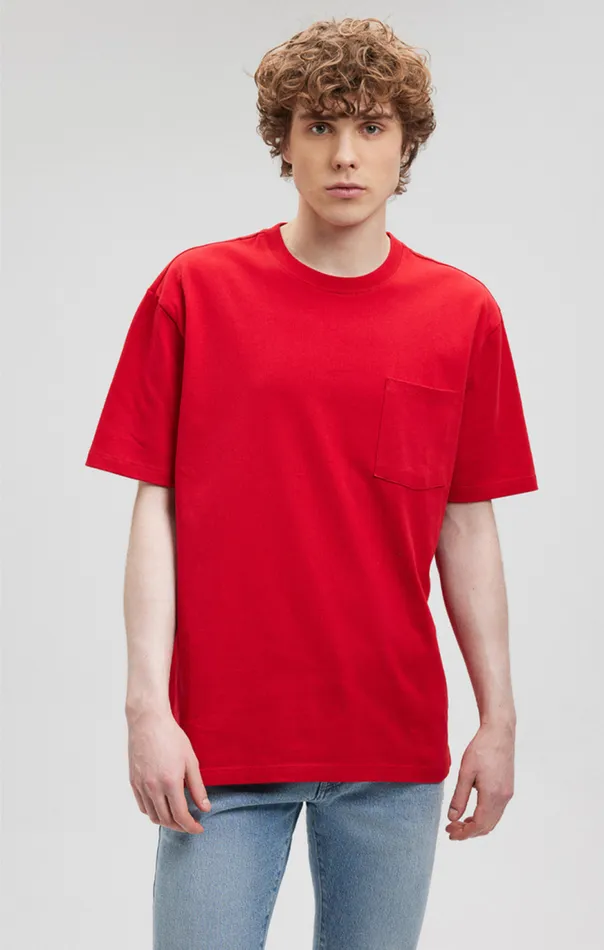 Men Pocket TShirt In Mars Red Mavi Jeans TShirts Men Pocket TShirt In Mars Red Mavi Jeans TShirts