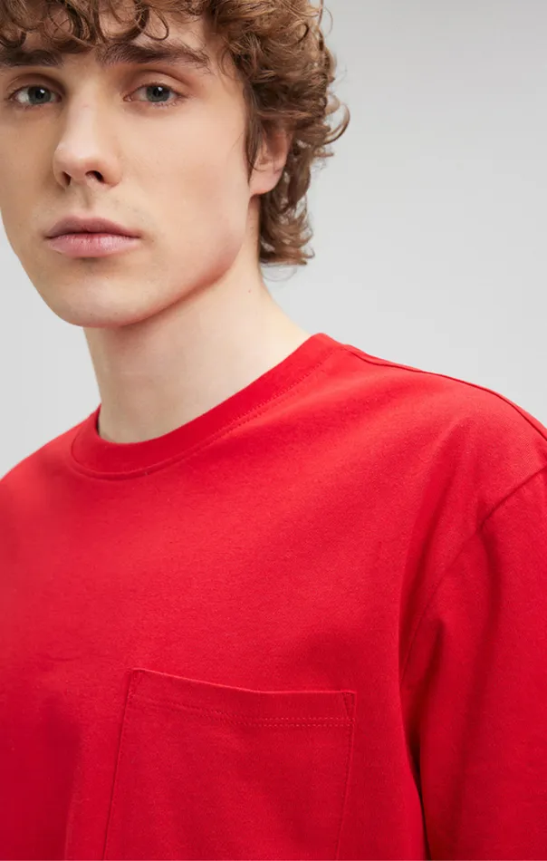 Men Pocket TShirt In Mars Red Mavi Jeans TShirts Men Pocket TShirt In Mars Red Mavi Jeans TShirts