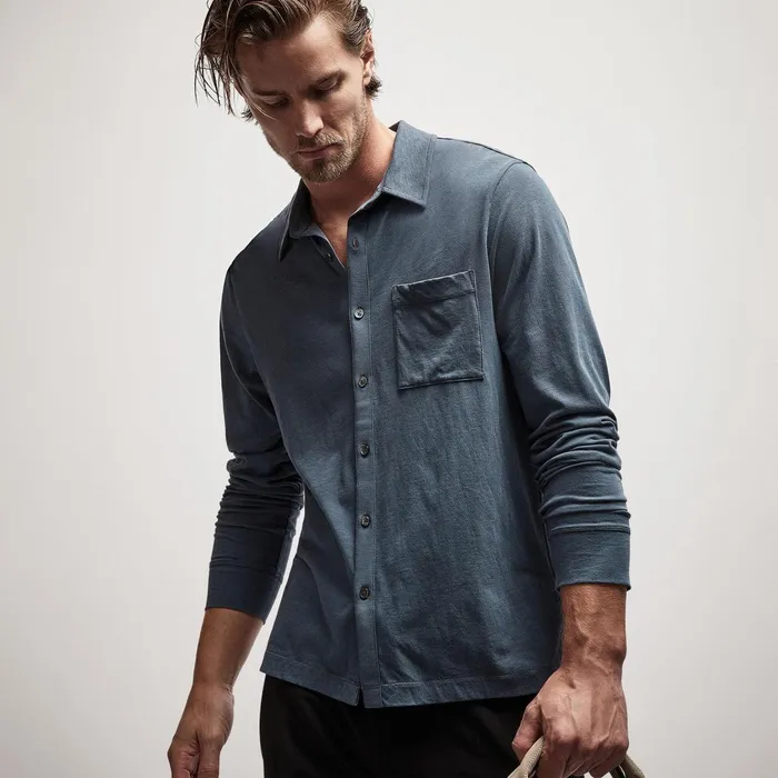 Men PolosNovelty Tops James Perse Clean Finish Jersey Shirt Maine