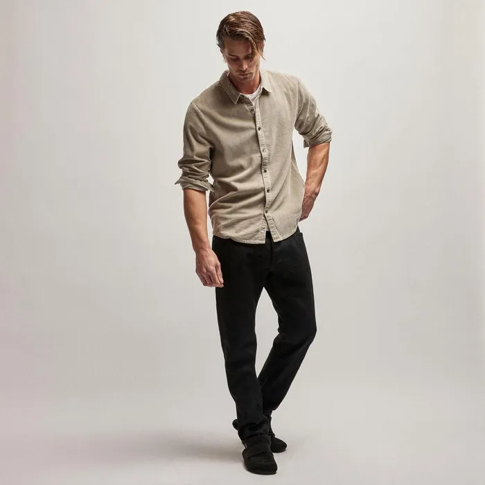 Men PolosNovelty Tops James Perse Corduroy Shirt Toast Pigment