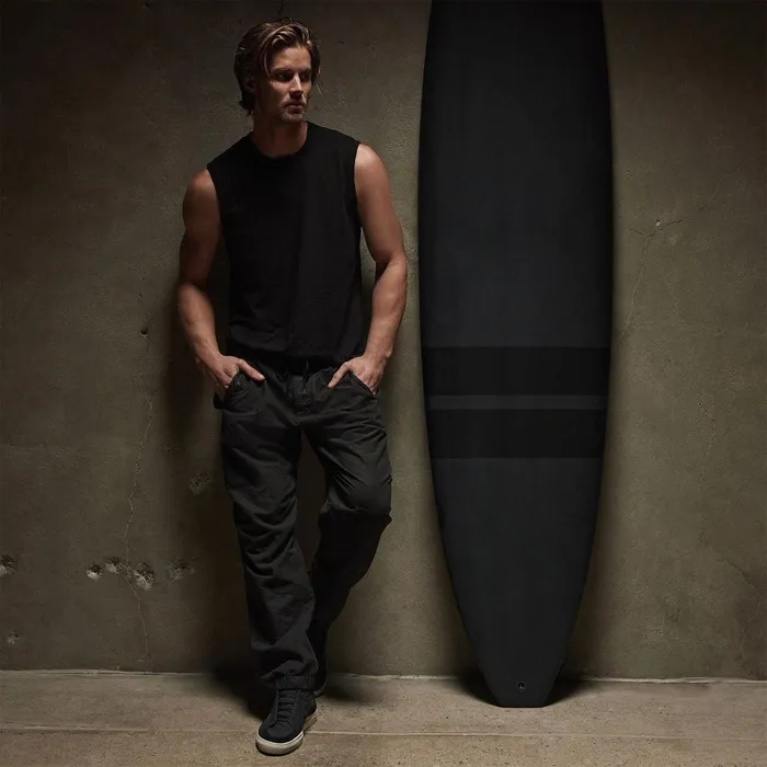 Men PolosNovelty Tops James Perse La Muscle Tank Black
