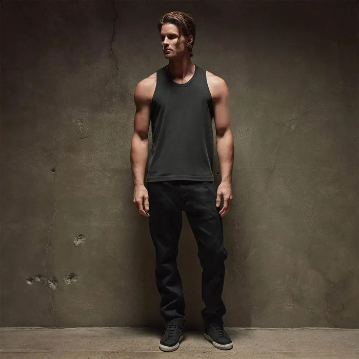 Men PolosNovelty Tops James Perse La Skate Tank Carbon Pigment