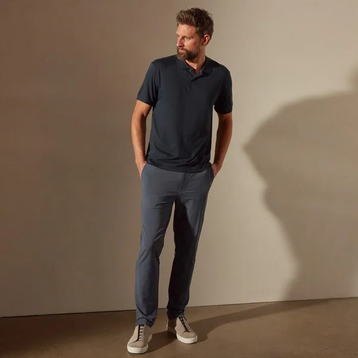 Men PolosNovelty Tops James Perse Luxe Lotus Jersey Polo French Navy