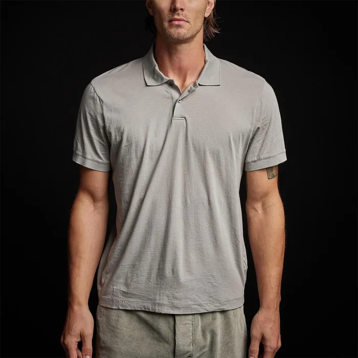 Men PolosNovelty Tops James Perse Luxe Lotus Jersey Polo Paver