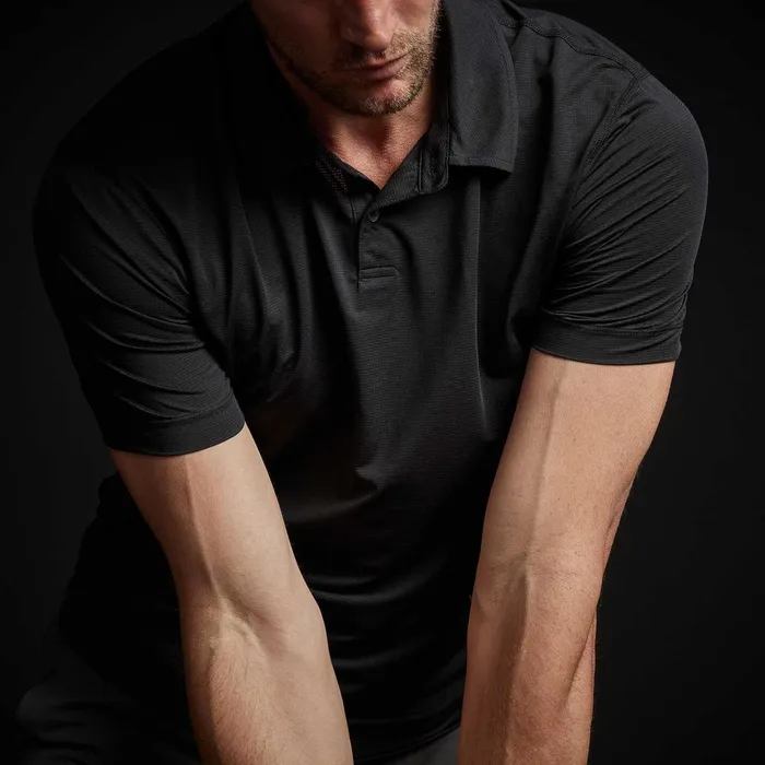 Men PolosNovelty Tops James Perse Performance Knit Polo Black