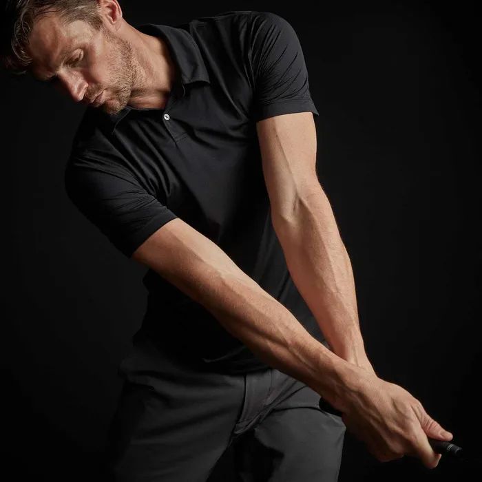 Men PolosNovelty Tops James Perse Performance Knit Polo Black