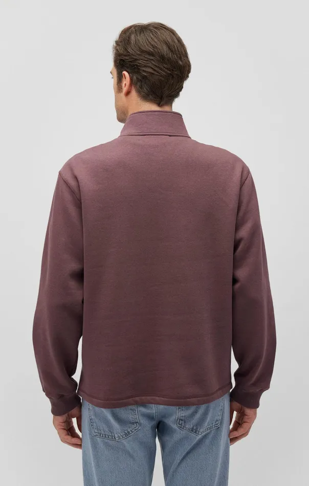 Men Quarter Zip Sweatshirt In Huckleberry Mavi Jeans Loungewear Men Quarter Zip Sweatshirt In Huckleberry Mavi Jeans Loungewear