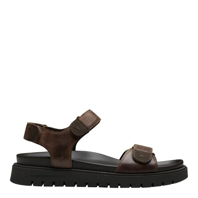 Men Ramsey Dark Brown Leather Sandals Windsor Smith Sandals