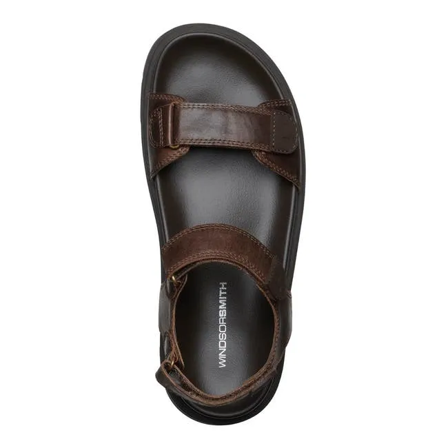 Men Ramsey Dark Brown Leather Sandals Windsor Smith Sandals