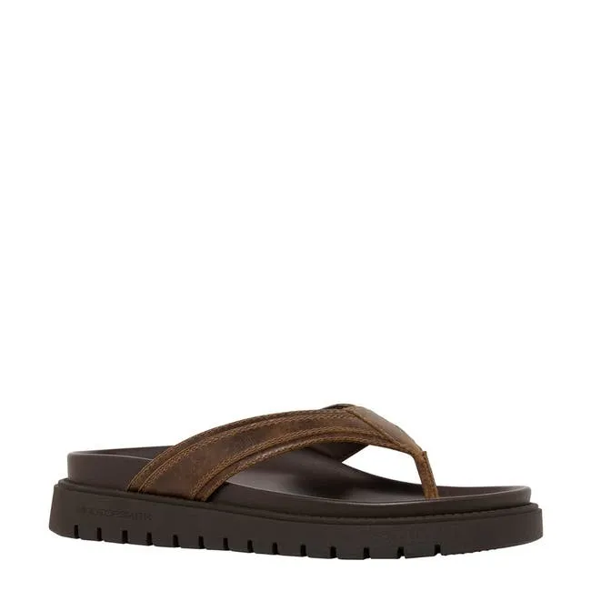 Men River Dark Brown Leather Sandals Windsor Smith Sandals