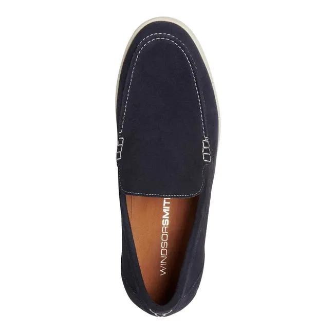 Men Rocco Navy Suede Loafers Windsor Smith Shoes