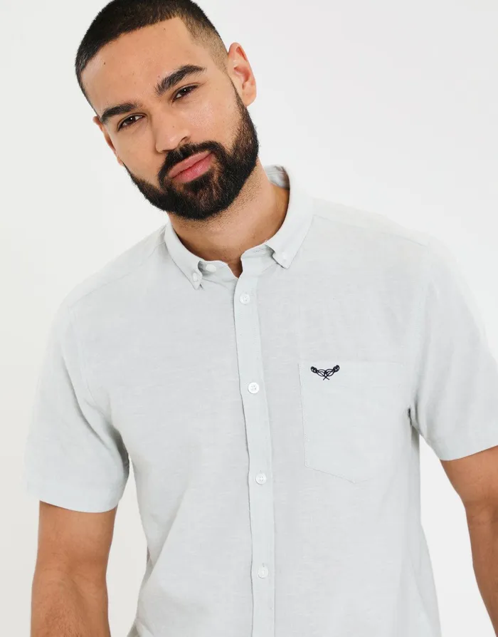 Men Sage Short Sleeve Linen Blend Shirt Sage Threadbare Linen Men Sage Short Sleeve Linen Blend Shirt Sage Threadbare Linen