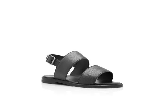 Men Sandals Manolo Blahnik BULGOBIS Black Calf Leather Sandals