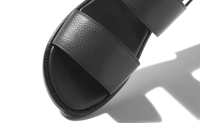 Men Sandals Manolo Blahnik BULGOBIS Black Calf Leather Sandals Men Sandals Manolo Blahnik BULGOBIS Black Calf Leather Sandals