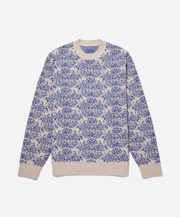 Men Saturdays NYC Knitwear Greg Tapestry Sweater Limoges