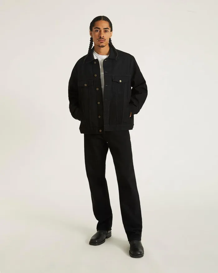 Men Saturdays NYC Outerwear Denim Jacket Black
