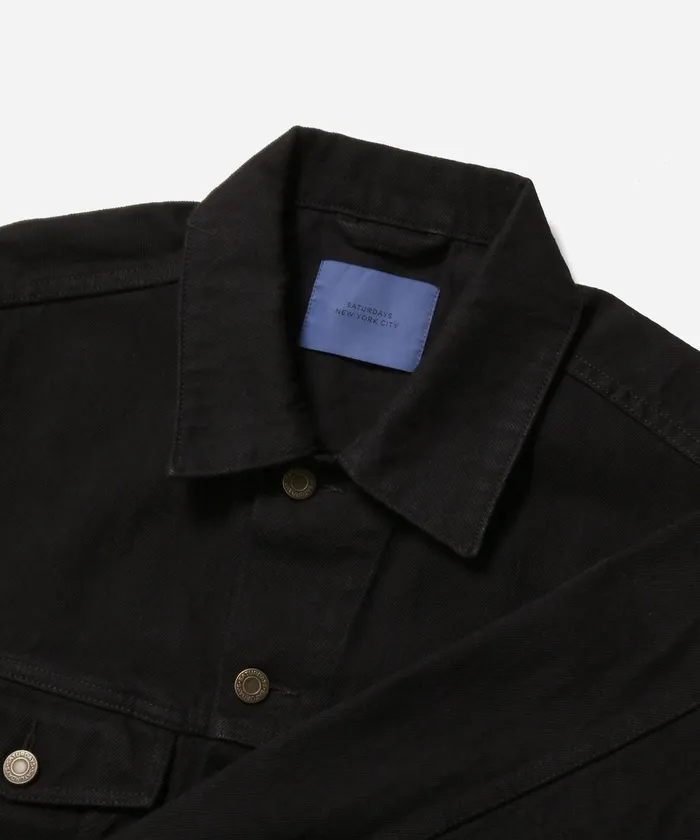 Men Saturdays NYC Outerwear Denim Jacket Black