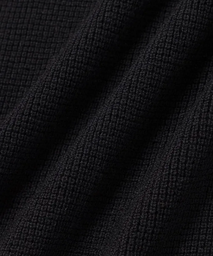 Men Saturdays NYC Shirts Alex Merino Wool Open Placket Polo Black Men Saturdays NYC Shirts Alex Merino Wool Open Placket Polo Black