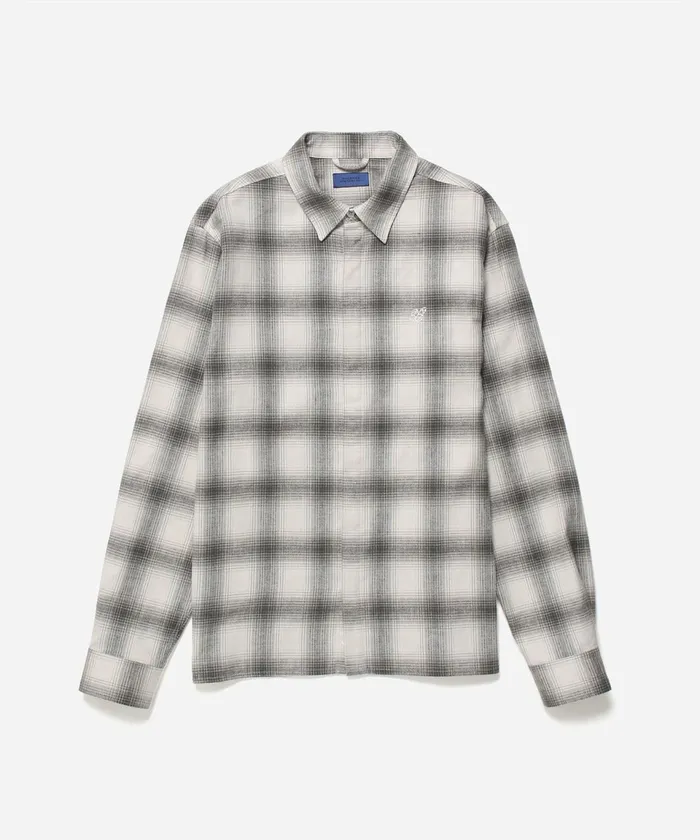 Men Saturdays NYC Shirts Mickey Cotton Linen Long Sleeve Shirt White