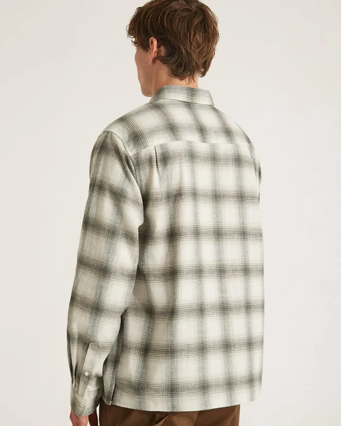 Men Saturdays NYC Shirts Mickey Cotton Linen Long Sleeve Shirt White Men Saturdays NYC Shirts Mickey Cotton Linen Long Sleeve Shirt White