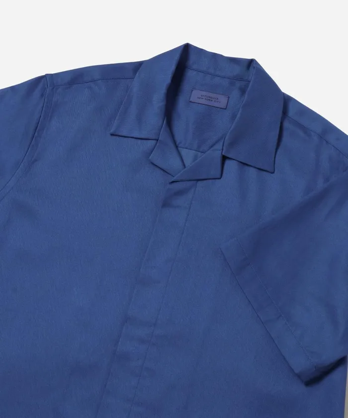 Men Saturdays NYC Shirts York Camp Collar Short Sleeve Shirt Limoges Men Saturdays NYC Shirts York Camp Collar Short Sleeve Shirt Limoges