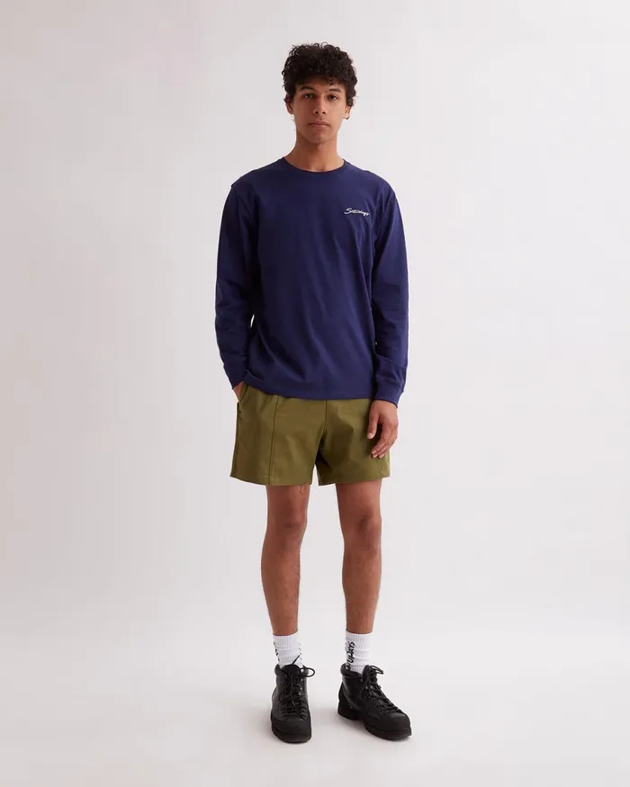 Men Saturdays NYC Shorts Mario Cotton Gym Short Mayfly Men Saturdays NYC Shorts Mario Cotton Gym Short Mayfly