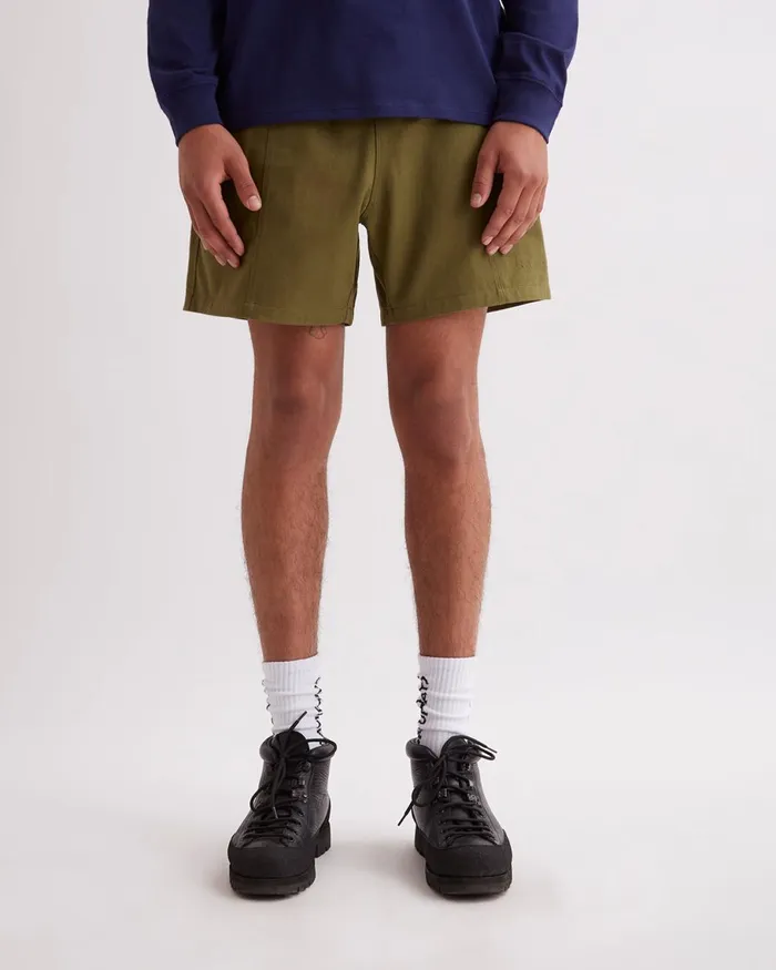 Men Saturdays NYC Shorts Mario Cotton Gym Short Mayfly Men Saturdays NYC Shorts Mario Cotton Gym Short Mayfly