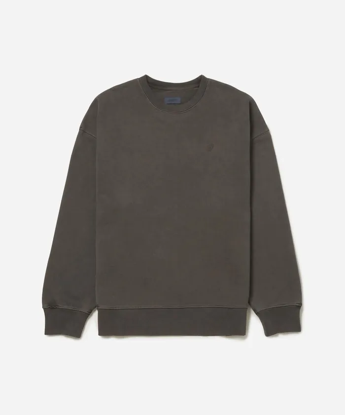 Men Saturdays NYC Sweatshirts and Sweatpants Ari Pigment Dyed Crew Black