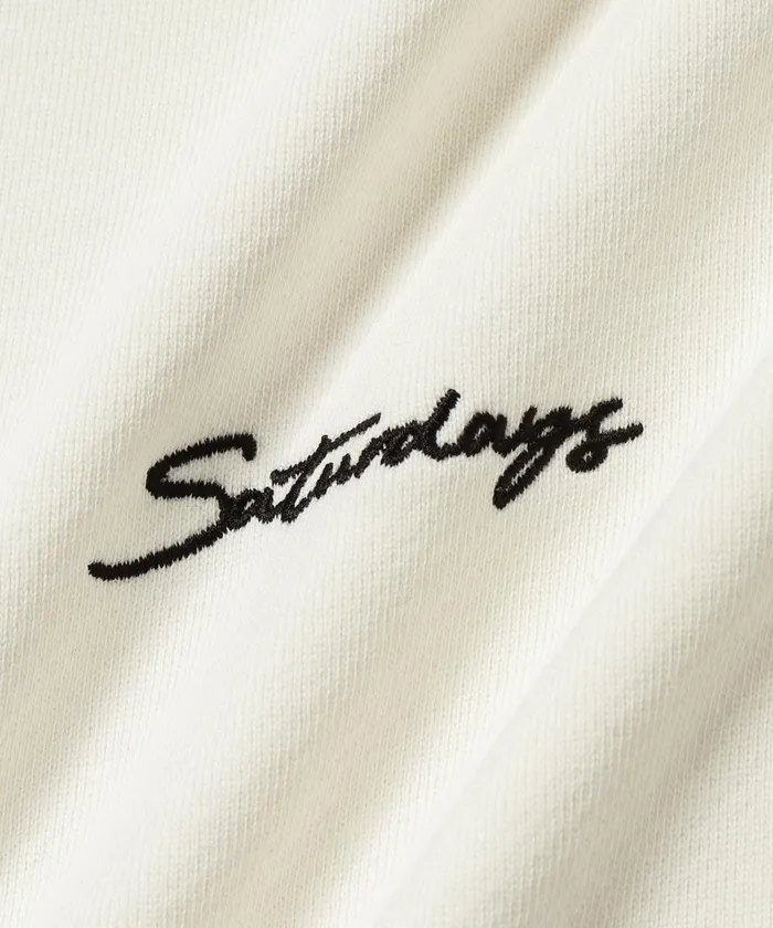 Men Saturdays NYC Sweatshirts and Sweatpants Bowery Script Embroidered Crew Ivory Men Saturdays NYC Sweatshirts and Sweatpants Bowery Script Embroidered Crew Ivory