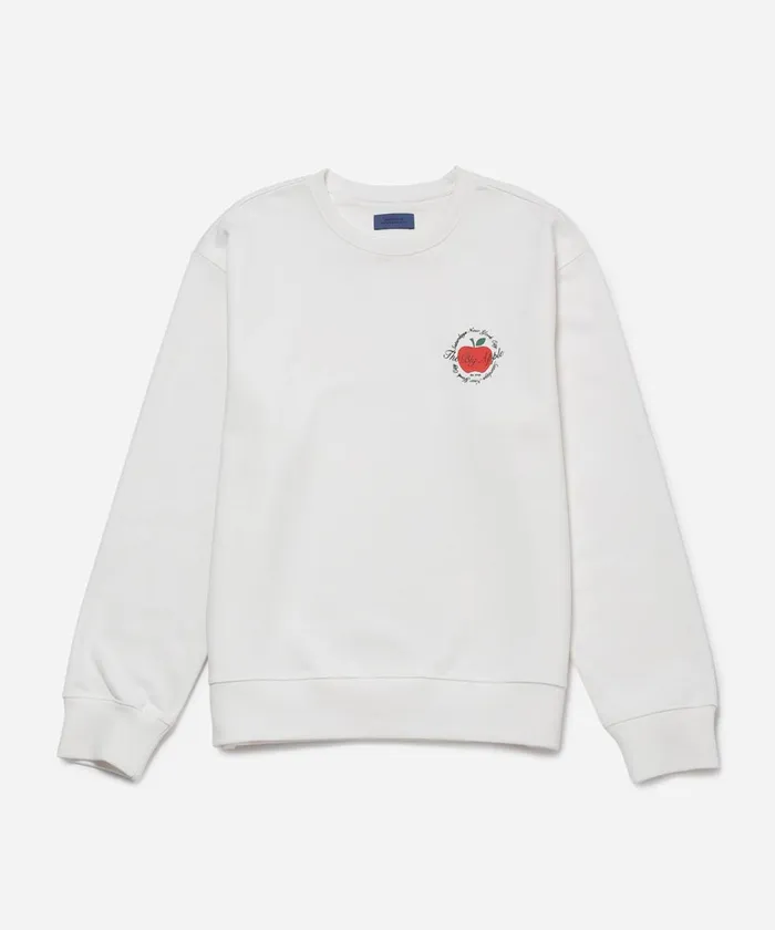 Men Saturdays NYC Sweatshirts and Sweatpants Bowery The Big Apple Crew Ivory