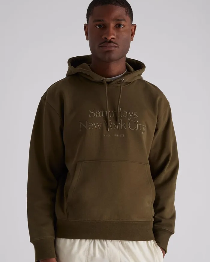 Men Saturdays NYC Sweatshirts and Sweatpants Ditch Miller Standard Hoodie Armygreen