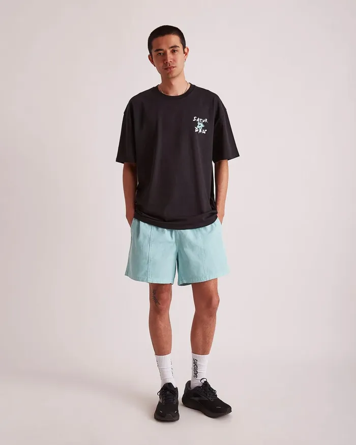 Men Saturdays NYC Tees Flower Relaxed SS Tee Black Men Saturdays NYC Tees Flower Relaxed SS Tee Black