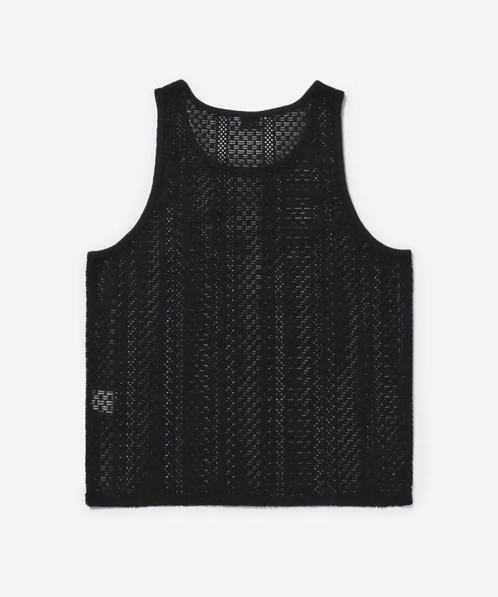 Men Saturdays NYC Tees Gabriel Cotton Lace Tank Black Men Saturdays NYC Tees Gabriel Cotton Lace Tank Black