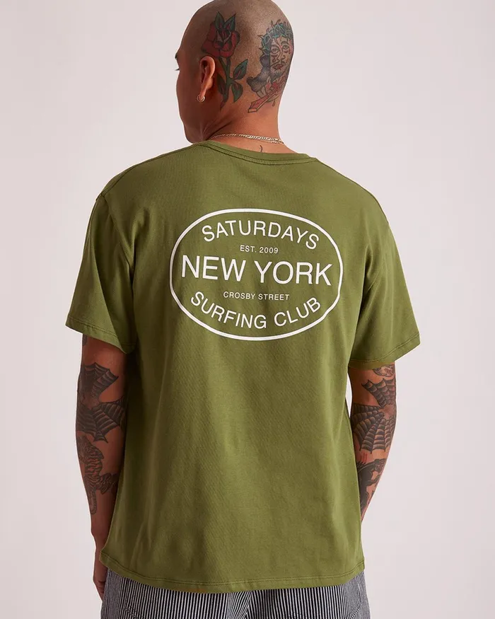Men Saturdays NYC Tees Surfing Club Standard SS Tee Mayfly Men Saturdays NYC Tees Surfing Club Standard SS Tee Mayfly