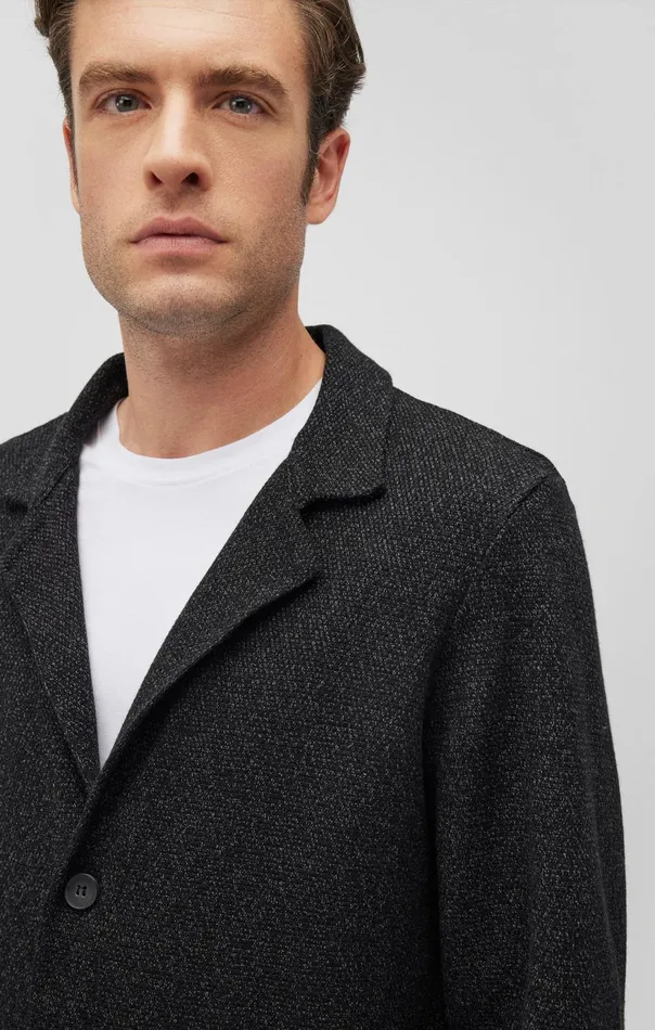 Men Sean Knit Blazer In Black Mavi Jeans Jackets