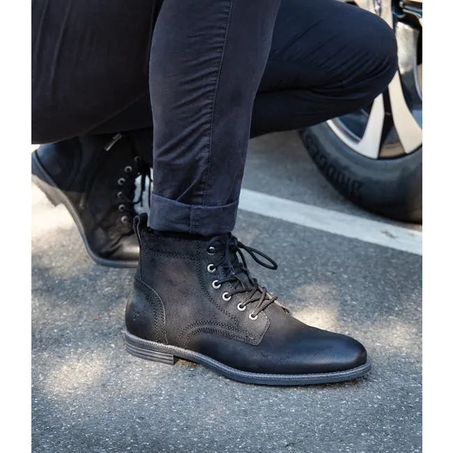 Men Sebastian Black Oil Suede Leather Boots Windsor Smith Boots