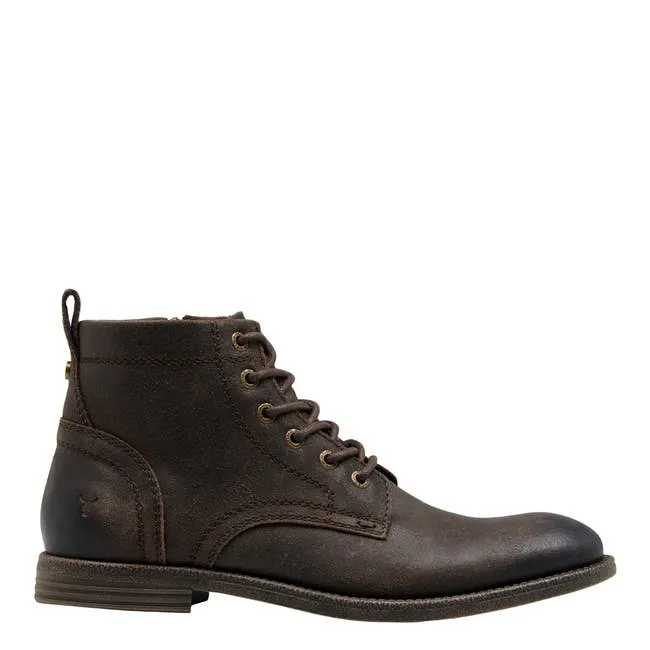 Men Sebastian Brown Oil Suede Boots Windsor Smith Boots