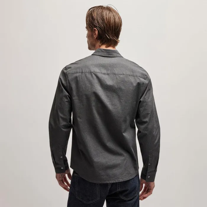 Men Shirting James Perse Garment Washed Shirt Anthracite