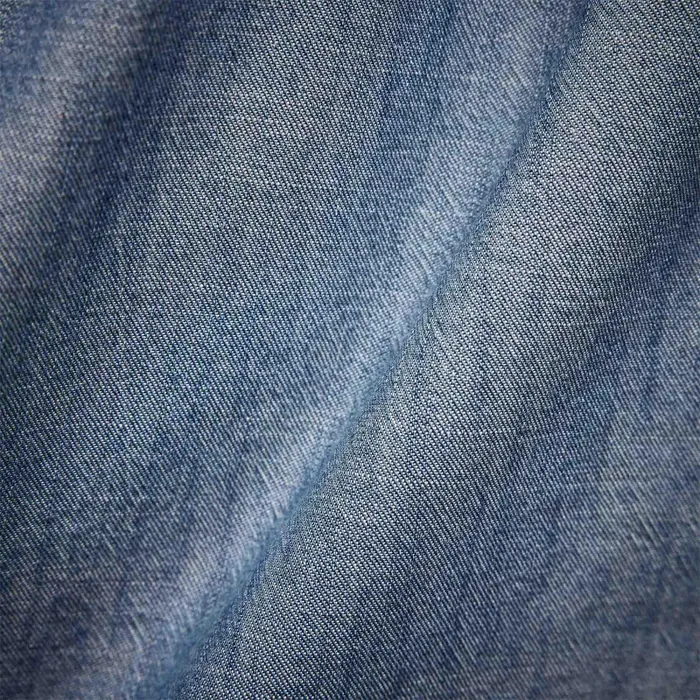Men Shirting James Perse Lightweight Denim Shirt Light Wash