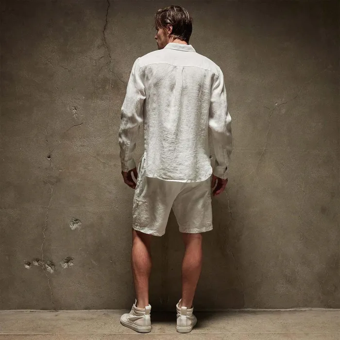 Men Shirting James Perse Lightweight Linen Shirt White