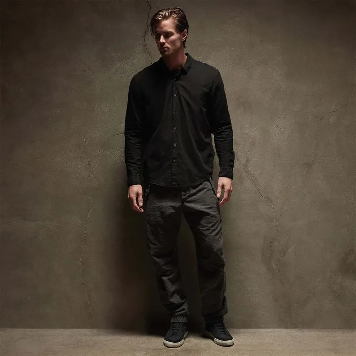 Men Shirting James Perse Standard Shirt Black