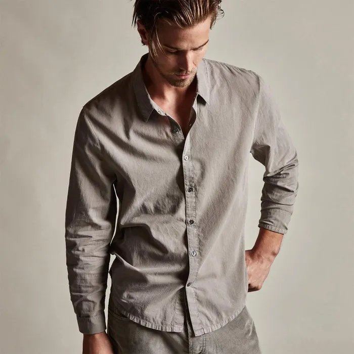 Men Shirting James Perse Standard Shirt Dapple Pigment