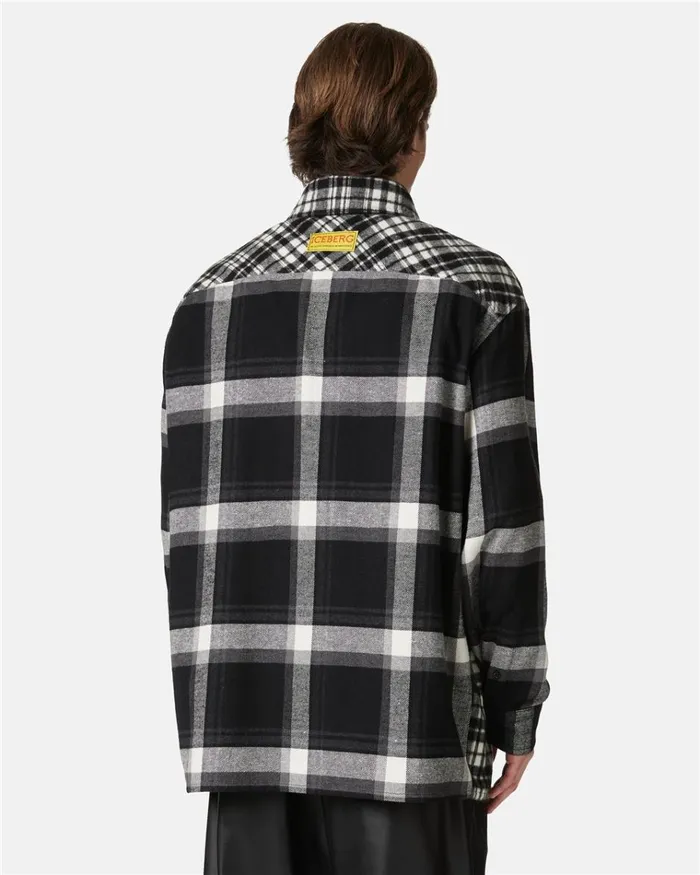 Men SHIRTS Iceberg Overfit Patterned Shirt Men SHIRTS Iceberg Overfit Patterned Shirt