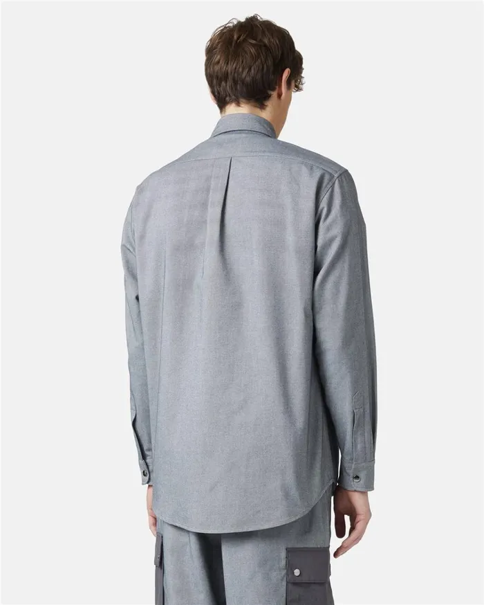 Men SHIRTS Iceberg Shirt In Melange Technical Gabardine Men SHIRTS Iceberg Shirt In Melange Technical Gabardine