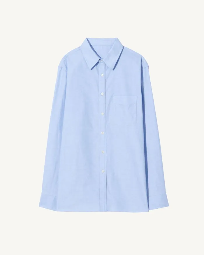 Men Shirts Nili Lotan FINN SHIRT Light Blue