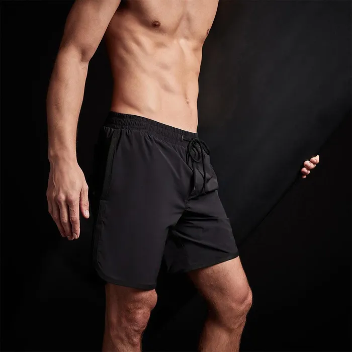 Men Shorts James Perse Curved Hem Board Short Blackblack