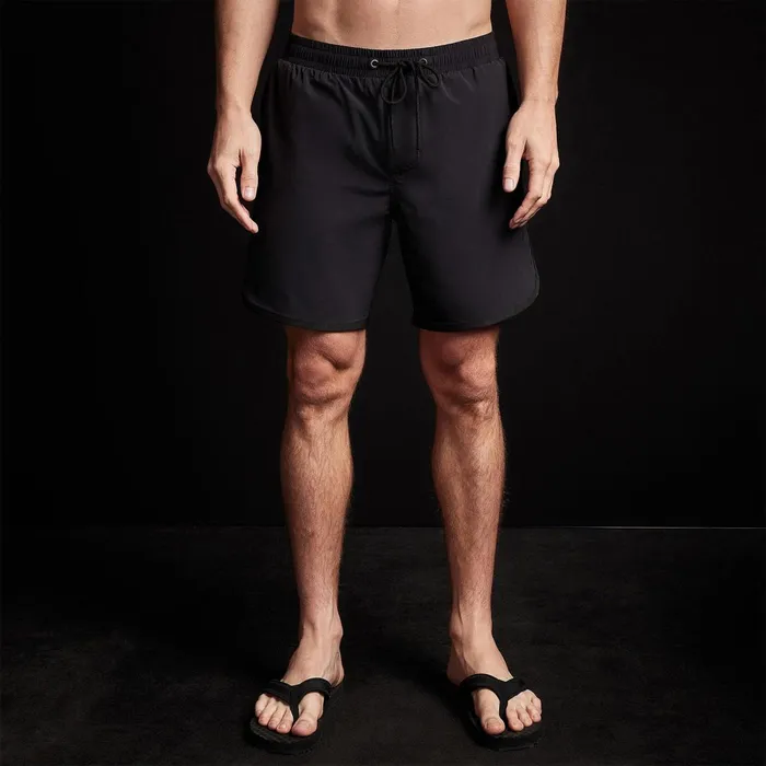 Men Shorts James Perse Curved Hem Board Short Blackblack